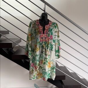 Johnny Was Floral Embroidered Women's Dress